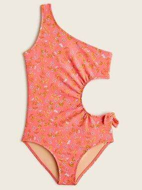 J.Crew Crewcuts Girls One Shoulder Swimsuit with Cutout NEW